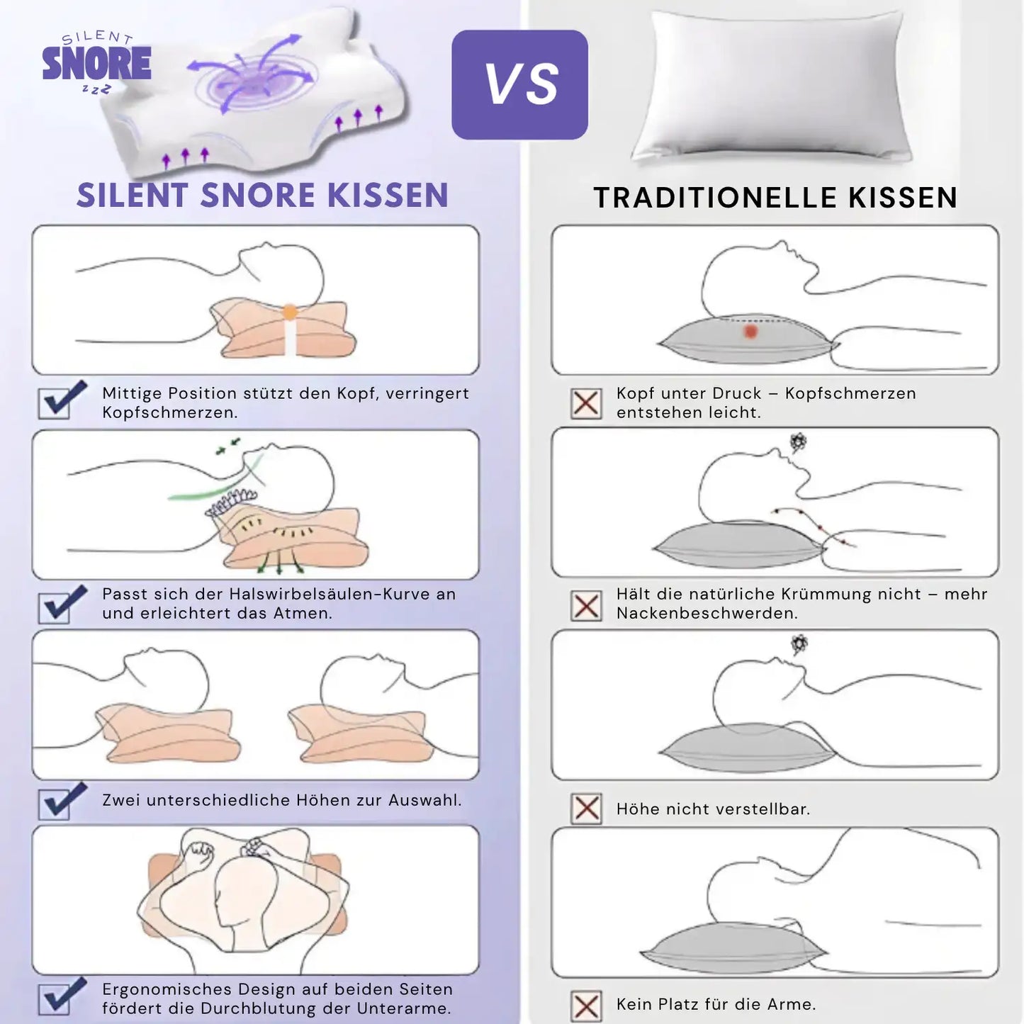 Silent Snore™ | Empfohlen bei Schnarchen und Nackenschmerzen